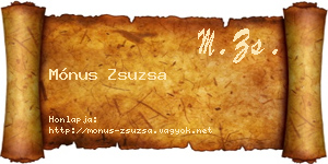 Mónus Zsuzsa névjegykártya